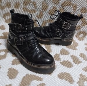 Black Leather Ankle Boots